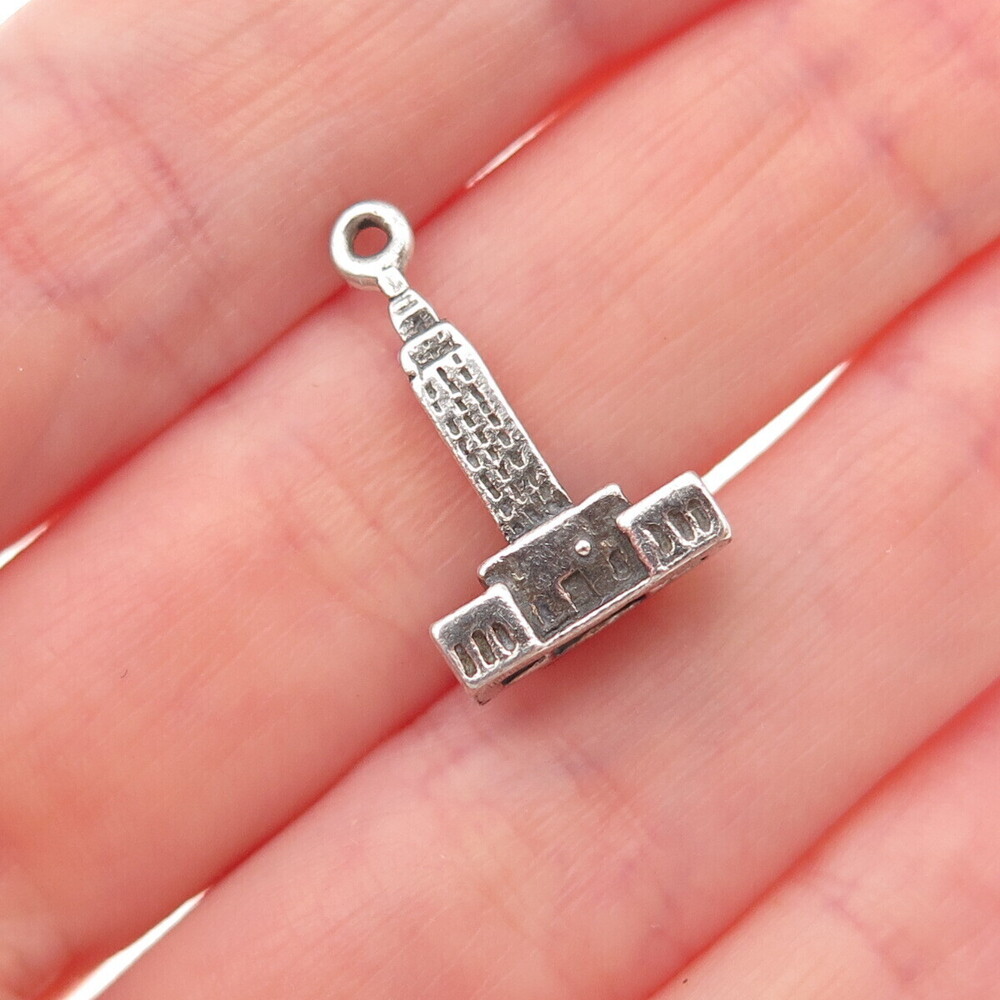 925 Sterling Silver Vintage Ottawa Parliament Building 3D Mini Charm Pendant
